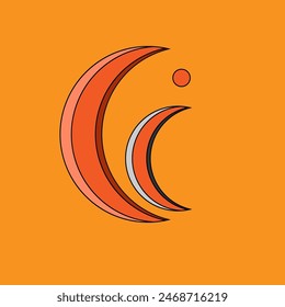 Vector Illustration Graphic of Crescent Moon. Perfect for Logo, Icon, Decoration and Other