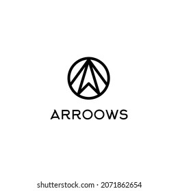 Vector illustration of the graphic design of the arrow logo is perfect for any purpose associated with the arrow