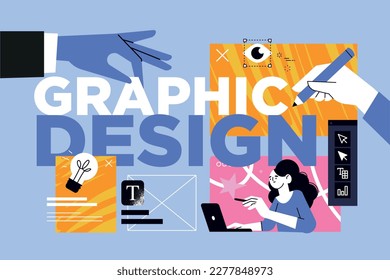 Vector illustration of graphic design. Creative concept for web banner, social media banner, business presentation, marketing material.