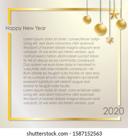 vector illustration graphic design decorated paper, happy new year 2020 lorem ipsum  for cover design,background.