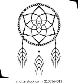 Vector illustration graphic design dreamcatcher, icon, use in print