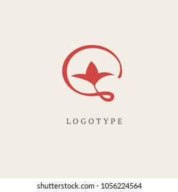 Vector illustration, Graphic Design Editable Design. Floral logo. Flower wedding icon. Luxury spring and summer, emblem.  Cosmetics, Spa, Beauty salon Decoration Boutique vector logo
