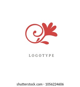 Vector illustration, Graphic Design Editable Design. Floral logo. Flower wedding icon. Luxury spring and summer, emblem.  Cosmetics, Spa, Beauty salon Decoration Boutique vector logo