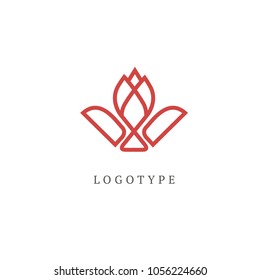 Vector illustration, Graphic Design Editable Design. Floral logo. Flower wedding icon. Luxury spring and summer, emblem.  Cosmetics, Spa, Beauty salon Decoration Boutique vector logo