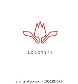 Vector illustration, Graphic Design Editable Design. Floral logo. Flower wedding icon. Luxury spring and summer, emblem.  Cosmetics, Spa, Beauty salon Decoration Boutique vector logo