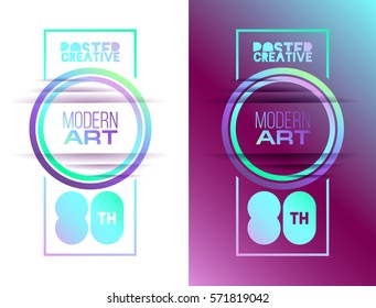 vector illustration. graphic design frame poster retro kitsch and grunge. memphis graphics. Colorful vector Bauhaus design