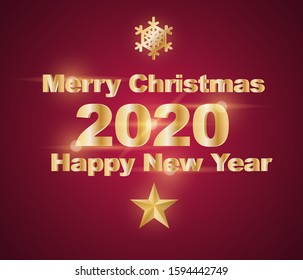 vector illustration graphic design happy new year  2020 greeting card for background design.