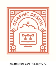 VECTOR ILLUSTRATION OF GRAPHIC DESIGN ICON CONCEPT