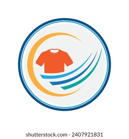 vector illustration graphic design logo washing machine laundry icon with bubbles for clothes washing cleaning business modern template with circle and gray background
