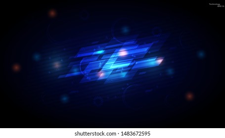 vector illustration graphic design of modern technology circuit system for cover design, background.