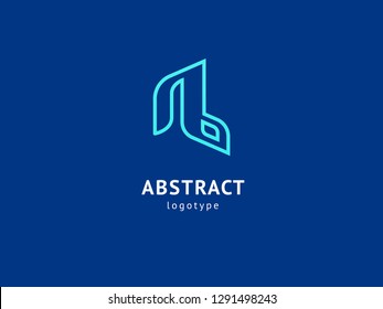 Vector illustration, Graphic Design Note web logotype. Abstract music logo icon vector design. Sound recording studio, night party. School of Music, disco, vocal course, composer, singer vector logo.