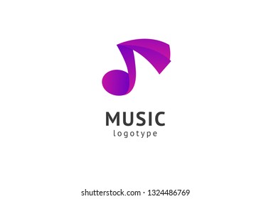 Creative Colorful Music Note Vector Logo Stock Vector (Royalty Free ...