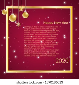 vector illustration graphic design paper art happy new year 2020 for cover design,background.