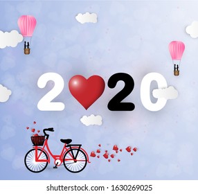 vector illustration graphic design  valentine's day  postcard,paper art for background.
