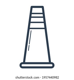 Vector illustration of graphic, dividing icon with outline style. Good for graphic assets in web design, UI, banners, drawing books, and brochures. simple design.