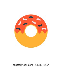 Vector illustration graphic of donuts. Sweet food icon in flat style design