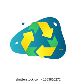Vector illustration graphic of eco friendly clip art. Recycle materials concept design