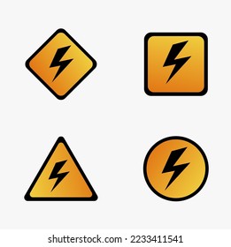 vector illustration graphic of electric voltage hazard icon. good for designs affixed to items that have a high electric voltage.