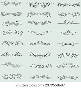 Vector illustration graphic elements for design, Swirl elements decorative illustration