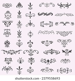 Vector illustration graphic elements for design, Swirl elements decorative illustration