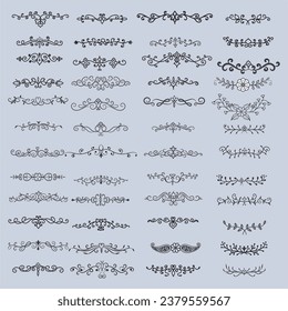 Vector illustration graphic elements for design, Swirl elements decorative illustration