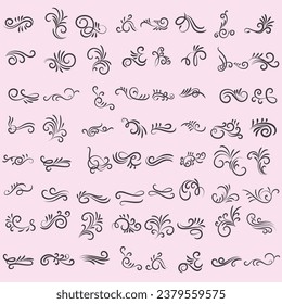 Vector illustration graphic elements for design, Swirl elements decorative illustration