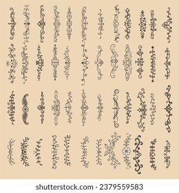Vector illustration graphic elements for design, Swirl elements decorative illustration