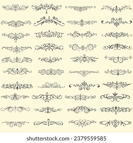 Vector illustration graphic elements for design, Swirl elements decorative illustration