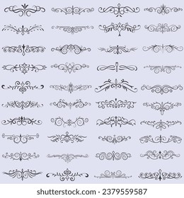 Vector illustration graphic elements for design, Swirl elements decorative illustration