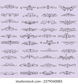 Vector illustration graphic elements for design, Swirl elements decorative illustration