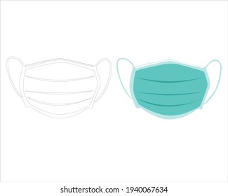Vector illustration Vector graphic illustration of a face mask, perfect for posters, banners, etc.
