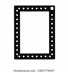 vector illustration graphic of fixed photo frame with adhesive tape on a white background. Photo frame on sticky tape, isolated.