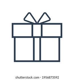 Vector illustration of graphic, gift icon with outline style. Good for graphic assets in web design, UI, banners and brochures. simple design.