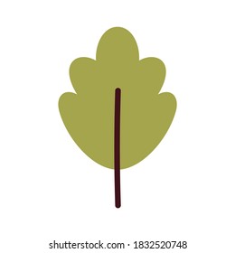 Vector illustration graphic of green leaf. Nature icon in flat style