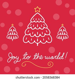 vector illustration graphic icon element of hand drawn cute kawaii green christmas xmas trees and yellow star ornament snow for merry holiday december winter season printable greeting cards decoration