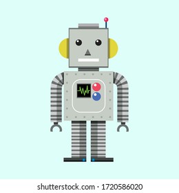 vector illustration graphic icon of robot toy cartoon