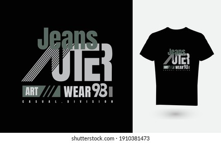 Vector illustration of graphic lettering, jeans auter, perfect for design of t-shirts, clothes, hoodies, etc.