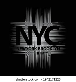 Vector illustration of graphic lettering, NEW YORK CITY, creative clothing suitable for design of t-shirts, hoodies, prints, posters, etc.