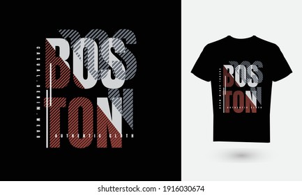 Vector illustration of graphic letters, Boston, suitable for the design of t-shirts, shirts, hoodies, clothes etc.