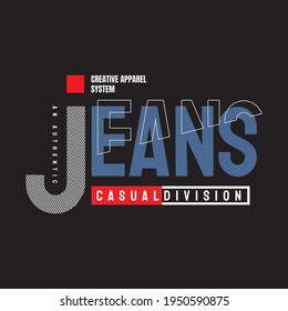 Vector illustration of graphic letters, creative clothes, jeans, perfect for the design of t-shirts, shirts, hoodies, etc.