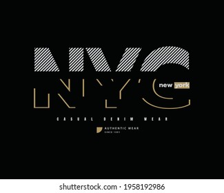 Vector Illustration Graphic Letters Nyc Creative Stock Vector (Royalty ...