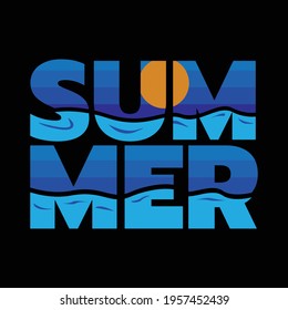 Vector illustration of graphic letters, Summer Time, creative clothes, perfect for the design of t-shirts, shirts, hoodies, etc.