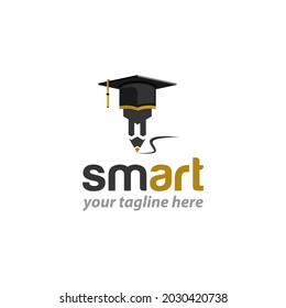 Vektorgrafik-Logo-Design-Vorlage für Schüler-Online-Lernen