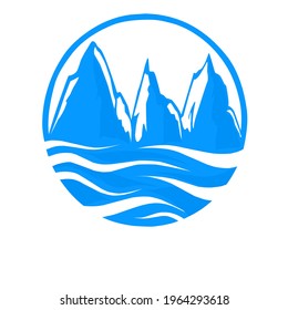 Ilustración vectorial gráfico del logotipo de montaña y mar en color azul
Perfecto para el logotipo empresarial, icono, logotipo, etc.