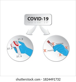 ilustración vectorial, recurso gráfico, covid-19. pandemia.