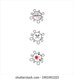 vector illustration, graphic resource, covid-19. pandemic. icon, flask, analysis result