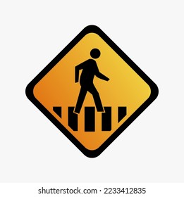 vector illustration graphic of road crossing icon. great for designs affixed to the roadside.