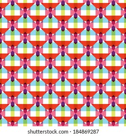 Vector illustration of Graphic seamless colorful pattern. Flat style 