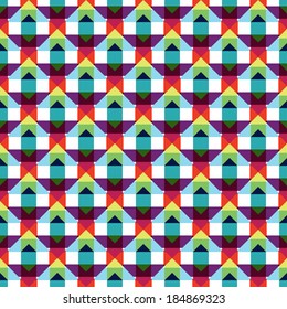 Vector illustration of Graphic seamless colorful pattern. Flat style 