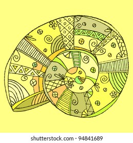 Vector illustration, graphic spiral, card concept.